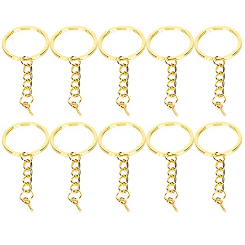 10pcs Silber OY -Schlüsselkette mit S Augennadel für DIY -Zubehör - Vielseitige Schlüsselanhänger für FTS und Dekorationen (φ30mm 【10 Teile】) von Yctze