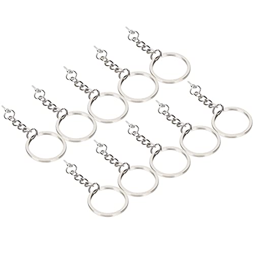 10pcs Silber OY -Schlüsselkette mit S Augennadel für DIY -Zubehör - Vielseitige Schlüsselanhänger für FTS und Dekorationen (φ30mm 【10 Teile】) von Yctze