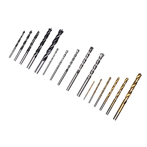 16pcs Hochleistungs-Bohrer-Bit für Holzzementmetall mit HSS & Mauerwerkstools, Ideal für Elektrowerkzeugzubehör von Yctze