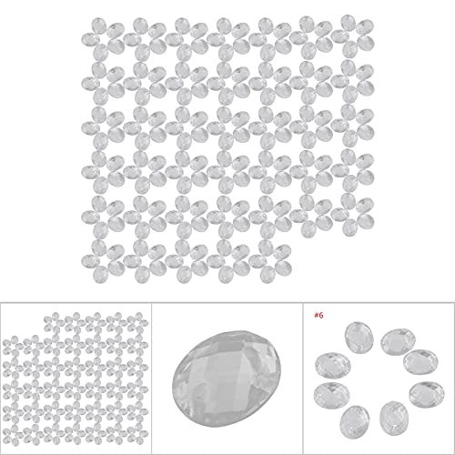 200pcs Flatback Ylic Cryst für Mode- und FT -Projekte - Schmuckherstellung und Dekoration (8 * 10mm Elliptisches Netz) von Yctze
