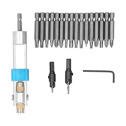 20pcs Countersink Bohrbit Set Hochgeschwindigkeitsstahl mit Schraubendreherwandler für den Heim- und Industriegebrauch von Yctze