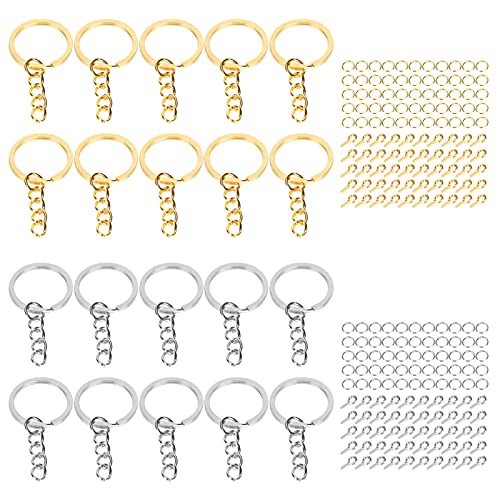 220pcs Hochwertiger Split-Schlüsselbund mit Klauennägeln für DIY-Fettdekoration und Zubehörherstellung von Yctze
