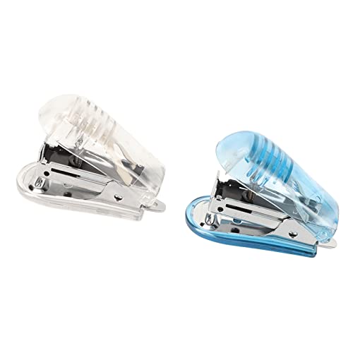 2pcs Hefter Tragbarer 20 Blätter Acity Handheld L Struktur Hefter mit Nadel R, E & E (Weißblau) von Yctze
