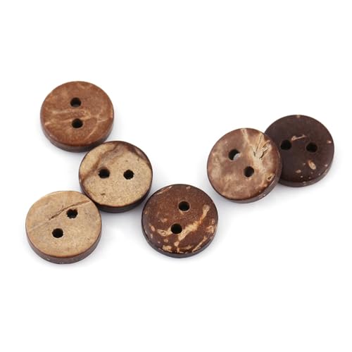 400pcs Nussschalenknöpfe 2 Löcher Braunes Nähen und FT -Zubehör 0mm 400pcs Nussschalenknöpfe 2 Löcher Braunes Nähen und FT -Zubehör 0mm von Yctze
