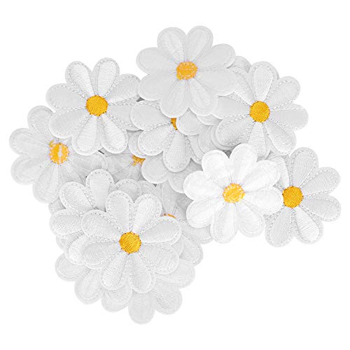 40pcs Daisy Blumeneisen auf Stickflecken für DIY -Kleidung, Rucksäcke und Accessoires von Yctze