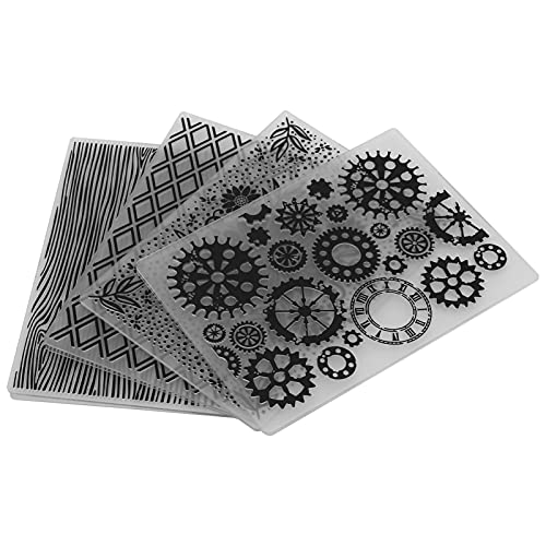 4PCS -Plastikdarmordner für Kartenherstellung, DIY -Schrottwerkzeuge Texturvorlagen für Handwerk 4PCS -Plastikdarmordner für Kartenherstellung, DIY -Schrottwerkzeuge Texturvorlagen für Handwerk von Yctze
