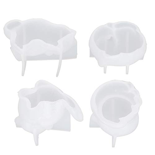 4pcs Cat Silicone S - -Tierverzierungen für Handgefertigte FTs, Ideale Katzenliebhaber von Yctze