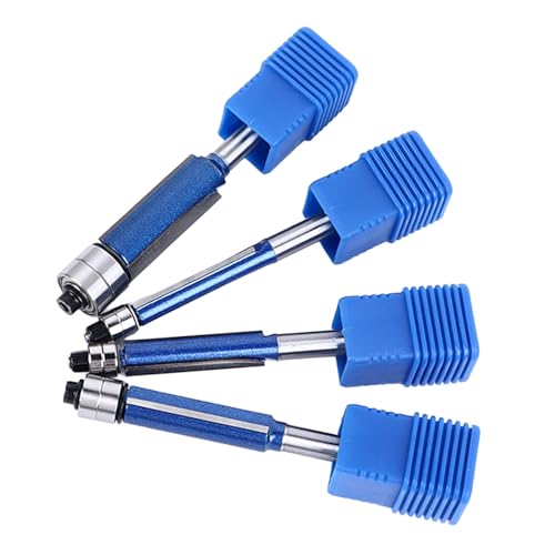 4pcs Flush -Trimmbit mit 6 -mm -Schaft, Oberes Lager und Doppelte Lager Gerade Router -Bits für Professionelle Holzbearbeitung 4pcs Flush -Trimmbit mit 6 -mm -Schaft, Oberes Lager und Doppelte Lager Gerade Router -Bits für Professionelle Holzbearbeitung von Yctze