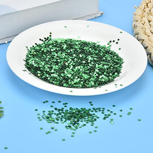 50G Pet Stars Pailletten für DIY -Accessoires - kein Loch, Farbenfrohe Ionen für Geburtstagsfeierdekoration (GREEN) von Yctze