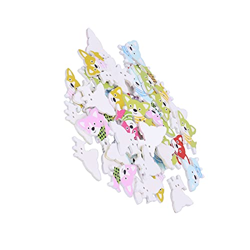 50pcs Holzknöpfe Cartoon Hundeform für DIY -Handwerk und Kleiderdekoration Optimiert von Yctze