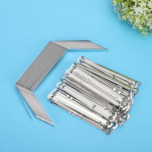 50pcs Metallverbesserer 2-Loch-Clips, 80-mm-Loch-Tonhöhe für A4-Dokumente, Sichere Bindungsklemme für 350 Blätter von Yctze