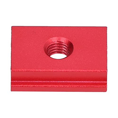 5pcs Premium-Aluminiumlegierung T-Slot-Nuss für Holzbearbeitungswerkzeuge, Schiebergeräuschverschluss mit 2 Fäden Rot (M6) von Yctze