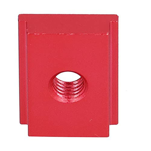 5pcs Premium-Aluminiumlegierung T-Slot-Nuss für Holzbearbeitungswerkzeuge, Schiebergeräuschverschluss mit 2 Fäden Rot (M8) von Yctze