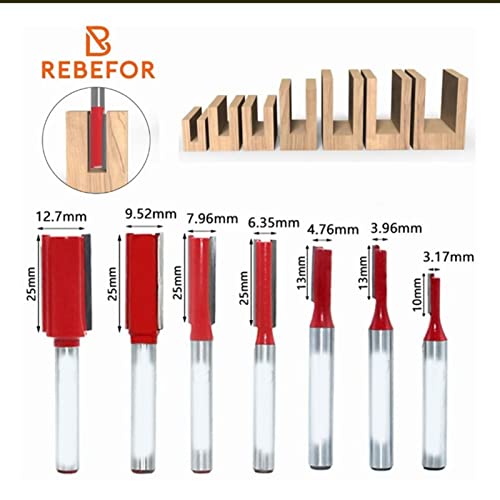 7 PCs Router Bit Set mit /4 Shank - Hohe Zähigkeitslegier- und Kohlenstoffstahl Holzbearbeitungswerkzeuge Zum Schneiden von Yctze