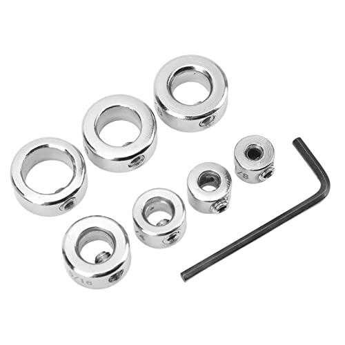 7pcs Hoher Kohlenstoffstahl -Bit -Stoppkragen für eine Präzise Bohrtiefenkontrolle mit Sechskantschlüssel von Yctze
