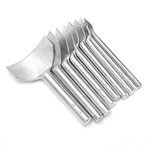 9pcs Halb Runde Leder -Punschkit für Brieftaschen, Gürtel und Gurte - Stahlwerkzeug von Yctze