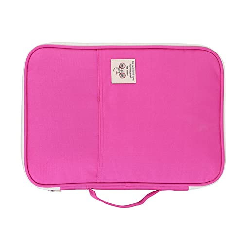 A4 ZIP -Dokument -Portfolio Tasche Multi Taschen Dateiordner für die Geschäftliche Verwendung (Rosenrot) von Yctze