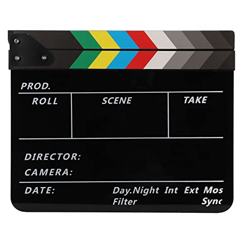 Bunte Acryl -Filmregisseure Klapboard mit Marker, Radiergummi, Schraubenschlüssel und Stoff für Film- und TV Produktionen Bunte Acryl -Filmregisseure Klapboard mit Marker, Radiergummi, Schraubenschlüssel und Stoff für Film- und TV Produktionen von Yctze