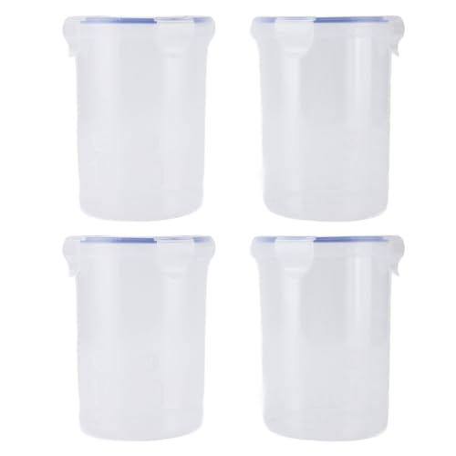 Luftdichte Farbbehälter Set 1000 Ml - Transparente Aufbewahrungsbecher mit Mischkugeln und Pinselpinsel für übrig Gebliebene Farbe und Neulackierung von Yctze
