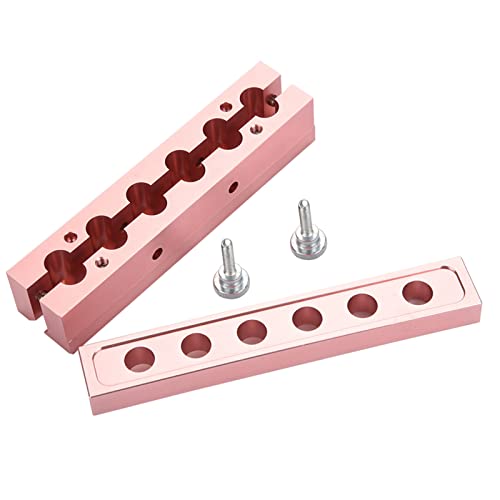 Yctze 12.1 DIY Lippenstiftform - Aluminiumlegierung Roségold Tool Zum Herstellen von Lippenstift und Lippenbalsam - Einfach zu Verwenden und Farben für DIY Liebhaber zu Modulieren (6 Löcher) von Yctze