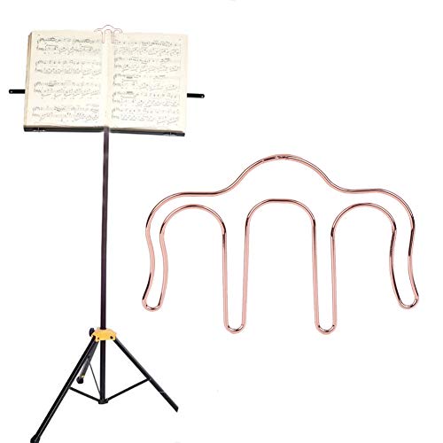 Yctze 2 Stück Leichte M-Typ-Eisen-Notenseitenhalter-Buchklammer, Ideal für Musikaufführungen und Musikinstrumentenzubehör (Roségold) von Yctze