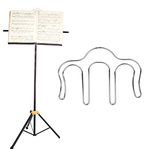 Yctze 2 Stück Leichte M-Typ-Eisen-Notenseitenhalter-Buchklammer, Ideal für Musikaufführungen und Musikinstrumentenzubehör (SILVER) von Yctze