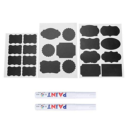 Yctze 216PCS-Etiketten mit 2pcs Schnell Trocknenden Kreidestiften für Einfache Organisation und Markierung von Yctze