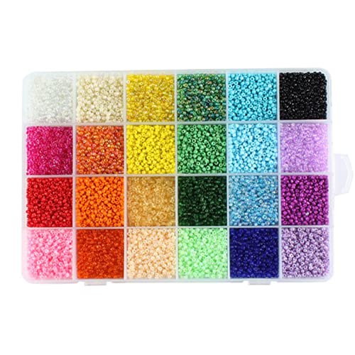Yctze 24 Farbe 3mm Glassamenperlen mit Schere, Hummerverschluss und Elastischer Faden für DIY -Schmuckhandwerksprojekte Yctze 24 Farbe 3mm Glassamenperlen mit Schere, Hummerverschluss und Elastischer Faden für DIY -Schmuckhandwerksprojekte von Yctze