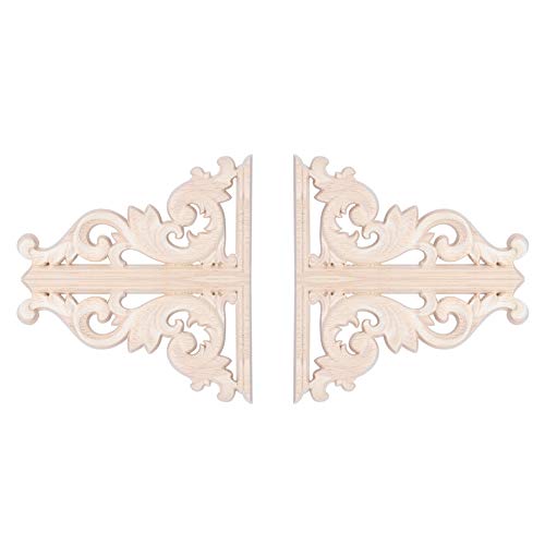 Yctze 4PCS Vintage Holzschnitzerecke Applikationsabziehbilder für die Dekoration von Hausmöbeln, Europäischer Stil, 13x7 Cm Yctze 4PCS Vintage Holzschnitzerecke Applikationsabziehbilder für die Dekoration von Hausmöbeln, Europäischer Stil, 13x7 Cm von Yctze