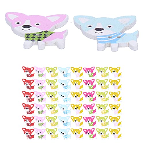 Yctze 50pcs Gemischte Cartoon Hund Holzknöpfe für die Kleidungsdekoration - DIY -Nähzubehör für, Scrapbooking & Stricken Yctze 50pcs Gemischte Cartoon Hund Holzknöpfe für die Kleidungsdekoration - DIY -Nähzubehör für, Scrapbooking & Stricken von Yctze