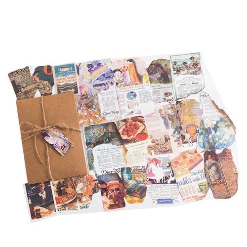 Yctze 60 Blätter Vintage Notizen Verbrannte Trümmer für Sammelalbum- und Tagebuchkunst- und DIY Projekte (Bildsammlung) von Yctze