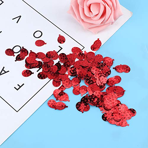 Yctze 60g Bunte Pailletten Confetti für Geburtstags- und Hochzeitsfeierdekorationen - Lustige Partyzubehör für Feierlichkeiten, Ballonfüllung und Wohnkultur (Fünf-Sterne-Ballon rot) von Yctze