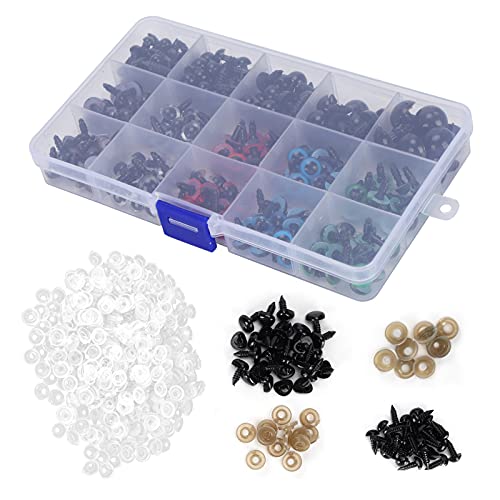 Yctze 640pcs Farbenfrohe Plastische Augen und Nasen mit Unterlegscheiben für P -Puppen und Gefüllte Anim -Fing Lagen Yctze 640pcs Farbenfrohe Plastische Augen und Nasen mit Unterlegscheiben für P -Puppen und Gefüllte Anim -Fing Lagen von Yctze