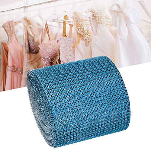 Yctze 9m 24 Zeilen Strassnetzband für Hochzeits- und Kleidungsdekoration (BLUE) von Yctze