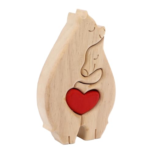 Yctze Exquisite Holzbären Mutter und Puzzle, Buchenholz -Deco -Stück für Ique Home Decor Yctze Exquisite Holzbären Mutter und Puzzle, Buchenholz -Deco -Stück für Ique Home Decor von Yctze