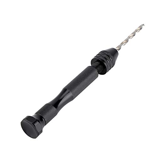 Yctze Hand -Twist -Bohrer mit Leichtem Handwerkswerkzeug, Aluminiumlegierunggriff für Handwerk Beinhaltet 16.10.28/40 Bit für Holz und Plastikbohrungen (Kombination 6: Einer schwarzer Hand von Yctze
