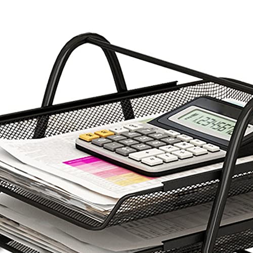 Yctze Office Desk Dokumentablett - Stylish Mesh Letter Shelf Holder für & Briefpapier in Metal für Zuhause, Studium oder Schule (2 Schichten) von Yctze