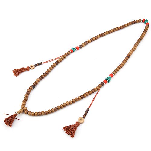 Yctze Tibetischer Rosenkranz mit 108 Natürlichen Perlen für Buddhistische Gebete, Dehnbares Armband für Buddhistische Lieferungen, Perfekt für Japa Mala, Mala Tibetain, Collar von Yctze