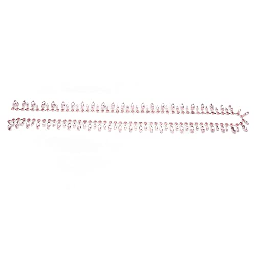 Yctze YCTZE -Strasskette 2,3 Cm Breit - 1 Yard Glitzernde DIY Handwerkskette für Kleidung, Dekorationen, Hochzeit und Partys (PINK) von Yctze