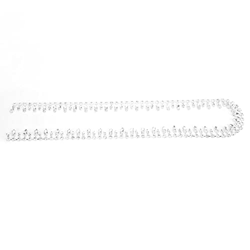 Yctze YCTZE -Strasskette 2,3 Cm Breit - 1 Yard Glitzernde DIY Handwerkskette für Kleidung, Dekorationen, Hochzeit und Partys (WHITE) von Yctze