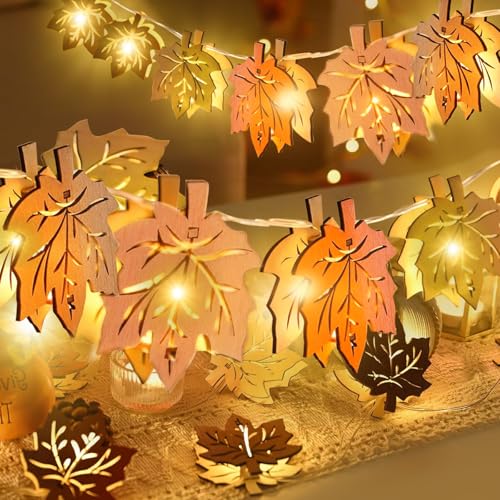 YdseozOA 1,5 m Herbstdeko Lichterkette, Holz Ahornblätter Lichterkette, 10 LEDs, Künstliche Ahornblatt Herbst Hängegirlande für Halloween Thanksgiving und Weihnachtsdekoration YdseozOA 1,5 m Herbstdeko Lichterkette, Holz Ahornblätter Lichterkette, 10 LEDs, Künstliche Ahornblatt Herbst Hängegirlande für Halloween Thanksgiving und Weihnachtsdekoration von YdseozOA