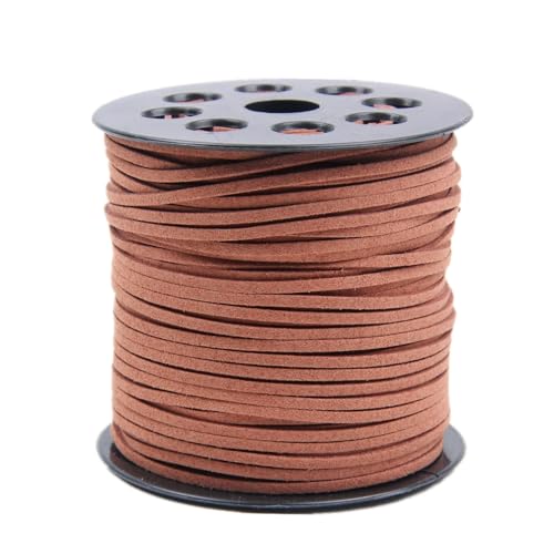 YdseozOA Lederschnur aus Wildlederimitat, 2,7 mm, Wildlederschnur, Kunstfaden, Wildlederband, 90 m, für DIY-Armband, Halskette, Schmuck, Kunsthandwerk, dekorative Geschenkbox (Hellbraun) von YdseozOA