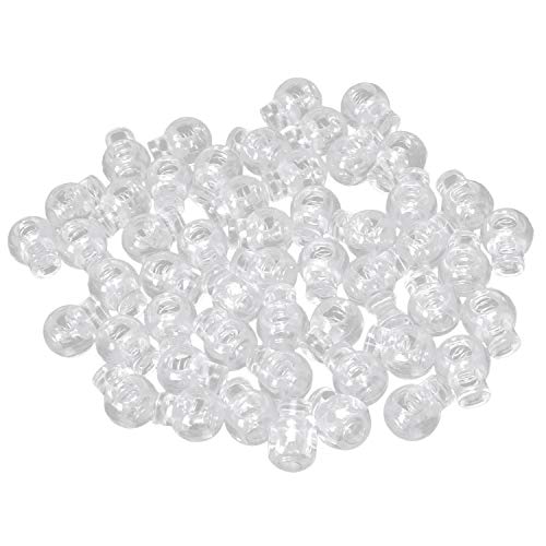 YeBetter 50 Stueck Klar Plastik 5mm Ein Loch Kordelstopper Kordel Schloss Cord Lock Stopper von YeBetter