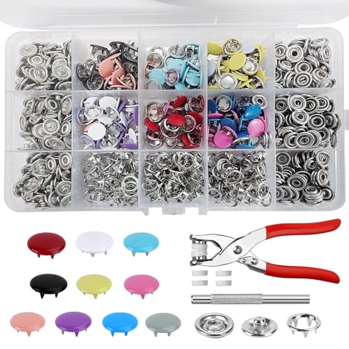 YeaHapiday Metall Druckknopf Set mit Zange, 200 Sets für DIY Basteln, Kinderbekleidung, Taschen, Reparatur YeaHapiday Metall Druckknopf Set mit Zange, 200 Sets für DIY Basteln, Kinderbekleidung, Taschen, Reparatur von YeaHapiday