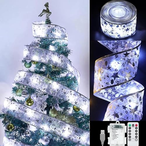 10m Weihnachtsband Lichter,100 LED Band Weihnachtsbeleuchtung,Bänder Lichterketten,Batteriebetriebene Weihnachtslichterkette,für Urlaub,Party,Hochzeiten,Innen und Außenbereich Weihnachtsdekoration 10m Weihnachtsband Lichter,100 LED Band Weihnachtsbeleuchtung,Bänder Lichterketten,Batteriebetriebene Weihnachtslichterkette,für Urlaub,Party,Hochzeiten,Innen und Außenbereich Weihnachtsdekoration von YeahBoom