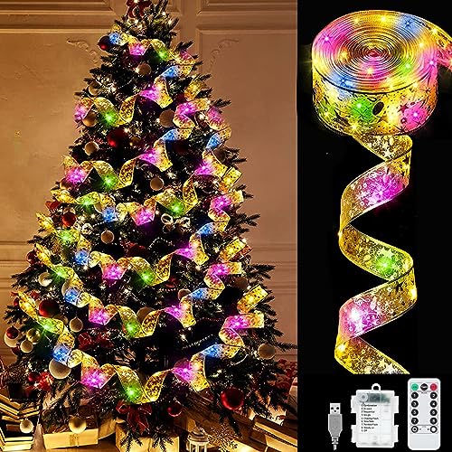 10m Weihnachtsband Lichter,100 LED Band Weihnachtsbeleuchtung,Bänder Lichterketten,Batteriebetriebene Weihnachtslichterkette,für Urlaub,Party,Hochzeiten,Innen und Außenbereich Weihnachtsdekoration 10m Weihnachtsband Lichter,100 LED Band Weihnachtsbeleuchtung,Bänder Lichterketten,Batteriebetriebene Weihnachtslichterkette,für Urlaub,Party,Hochzeiten,Innen und Außenbereich Weihnachtsdekoration von YeahBoom