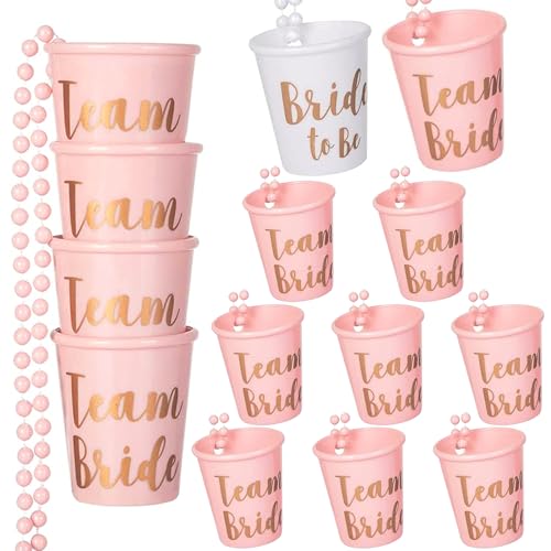 14 Stücke Braut Kunststoff Tassen Perlen,Team Braut und Braut Schnapsglaskette,Halskette Goldfolie,Braut Schnapsglas,für Junggesellenabschied Braut Party Halsketten,JGA Accessoires,Bachelorette Party 14 Stücke Braut Kunststoff Tassen Perlen,Team Braut und Braut Schnapsglaskette,Halskette Goldfolie,Braut Schnapsglas,für Junggesellenabschied Braut Party Halsketten,JGA Accessoires,Bachelorette Party von YeahBoom