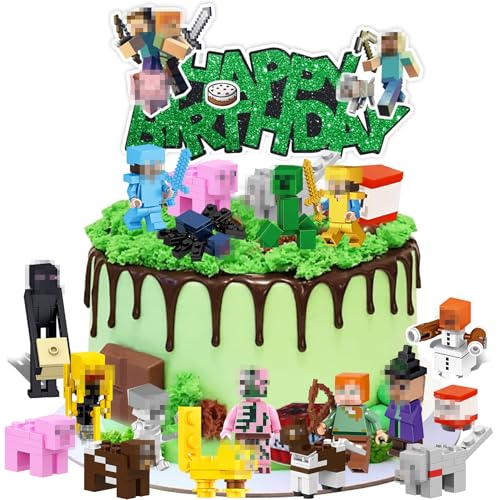 18 Stück Pixe Figuren Tortendeko,Pixel Tortendeko Jungen,Mini Figurines Cake Toppers,Video Game Kuchen Deko Kindergeburtstag,Happy Birthday Topper für Kinder Geburtstag Party 18 Stück Pixe Figuren Tortendeko,Pixel Tortendeko Jungen,Mini Figurines Cake Toppers,Video Game Kuchen Deko Kindergeburtstag,Happy Birthday Topper für Kinder Geburtstag Party von YeahBoom