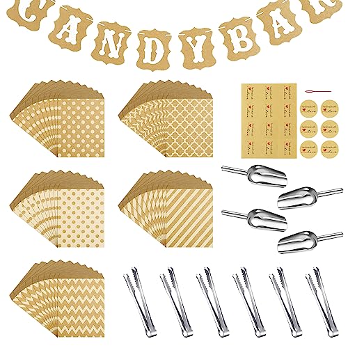 71 Stück Candy Bar Zubehör Set,Enthält 50 Stück Candy Bar Tüten 10 Sticker 6 Zuckerzange 4 Schaufeln und 1 Candy Bar Deko Girlande,Candy Bar Deko Set für Candy Bar Hochzeit Geburtstage Party 71 Stück Candy Bar Zubehör Set,Enthält 50 Stück Candy Bar Tüten 10 Sticker 6 Zuckerzange 4 Schaufeln und 1 Candy Bar Deko Girlande,Candy Bar Deko Set für Candy Bar Hochzeit Geburtstage Party von YeahBoom