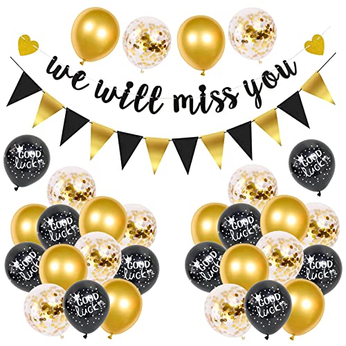 Abschieds Party Deko,Wir Werden Dich Vermissen Deko,We Will Miss You Banner,Dreieck Flagge Banner,Good luck Luftballons,Party-Zubehör zur Pensionierung,Deko für Rente Party and Abschiedsfeier Abschieds Party Deko,Wir Werden Dich Vermissen Deko,We Will Miss You Banner,Dreieck Flagge Banner,Good luck Luftballons,Party-Zubehör zur Pensionierung,Deko für Rente Party and Abschiedsfeier von YeahBoom
